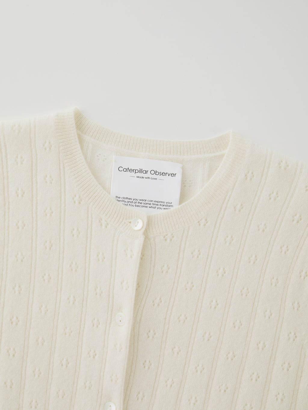 The Lena Cardigan in Undyed White