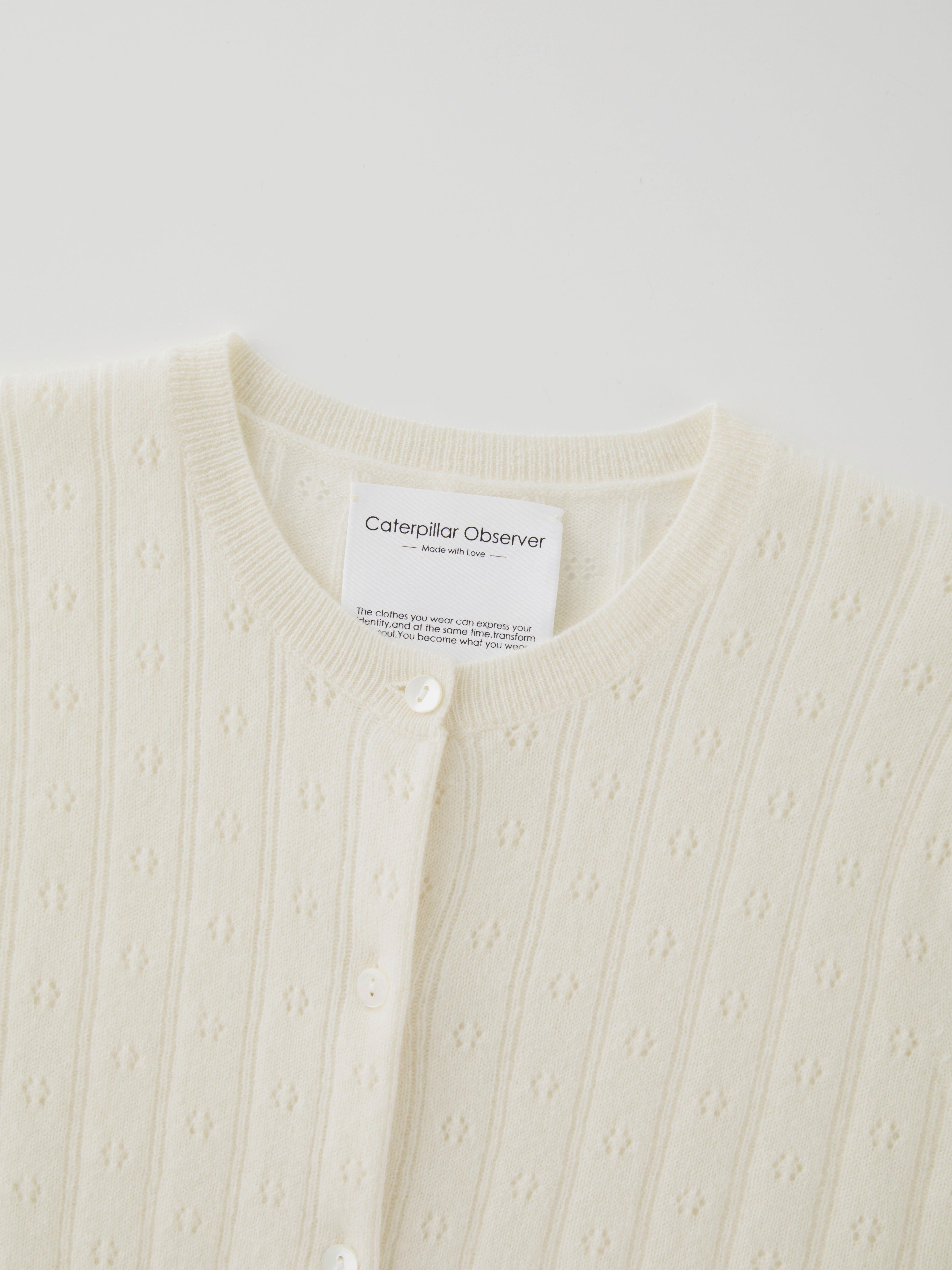The Lena Cardigan in Undyed White