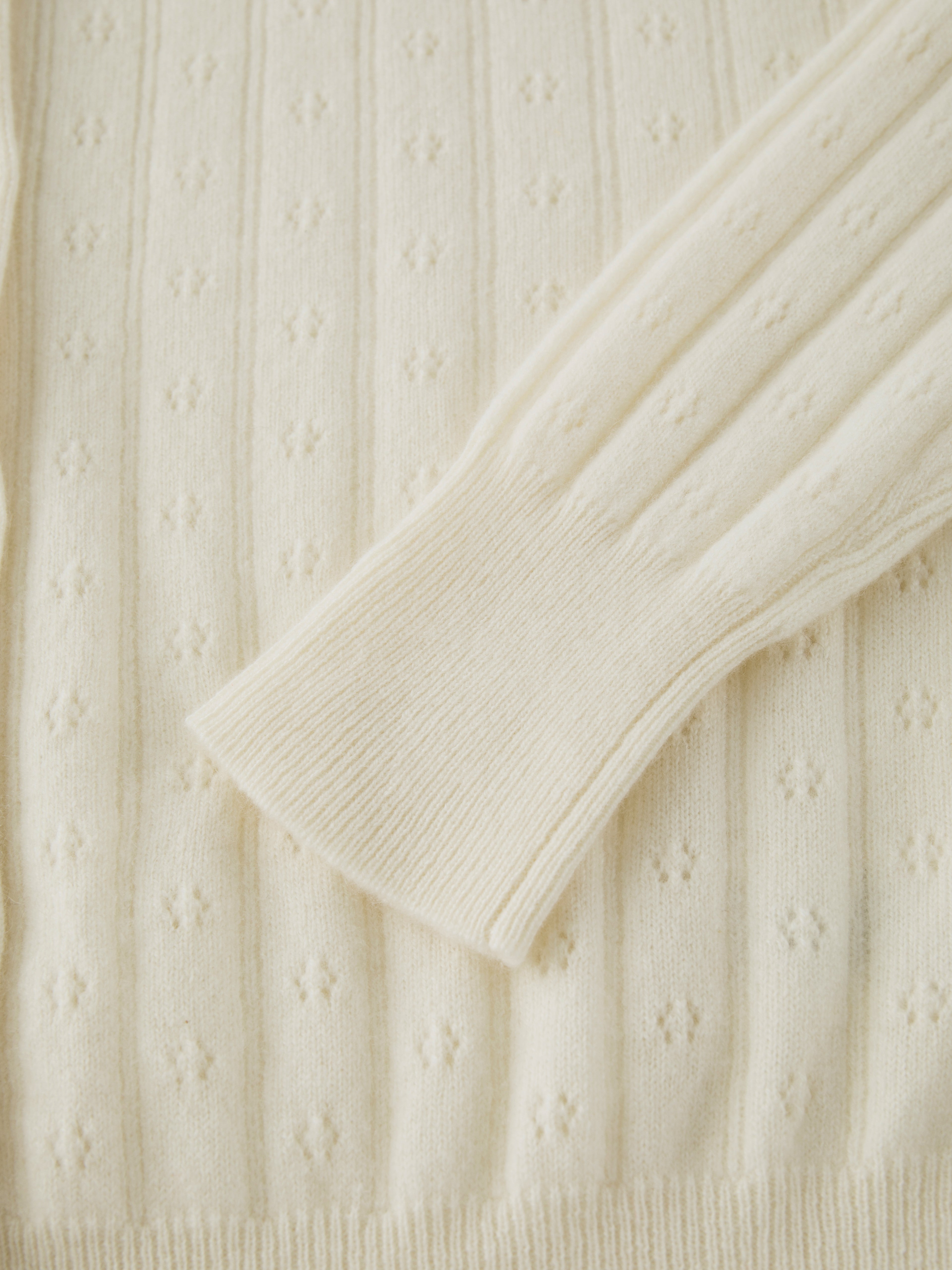 The Lena Cardigan in Undyed White