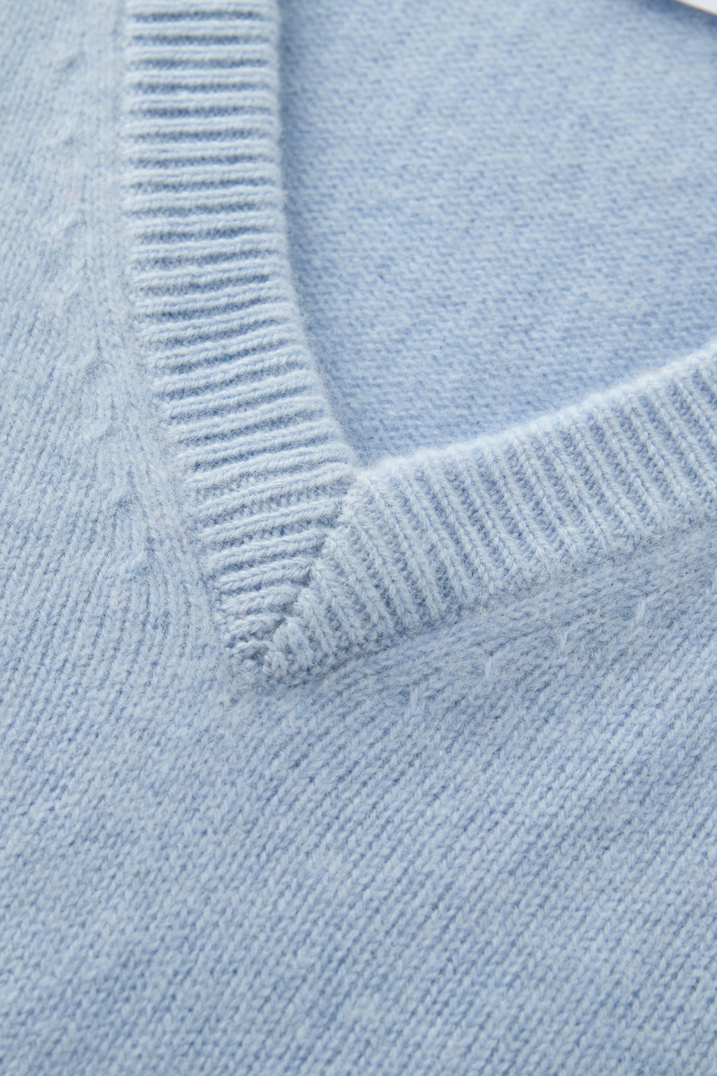The Moka Sweater in Baby Blue
