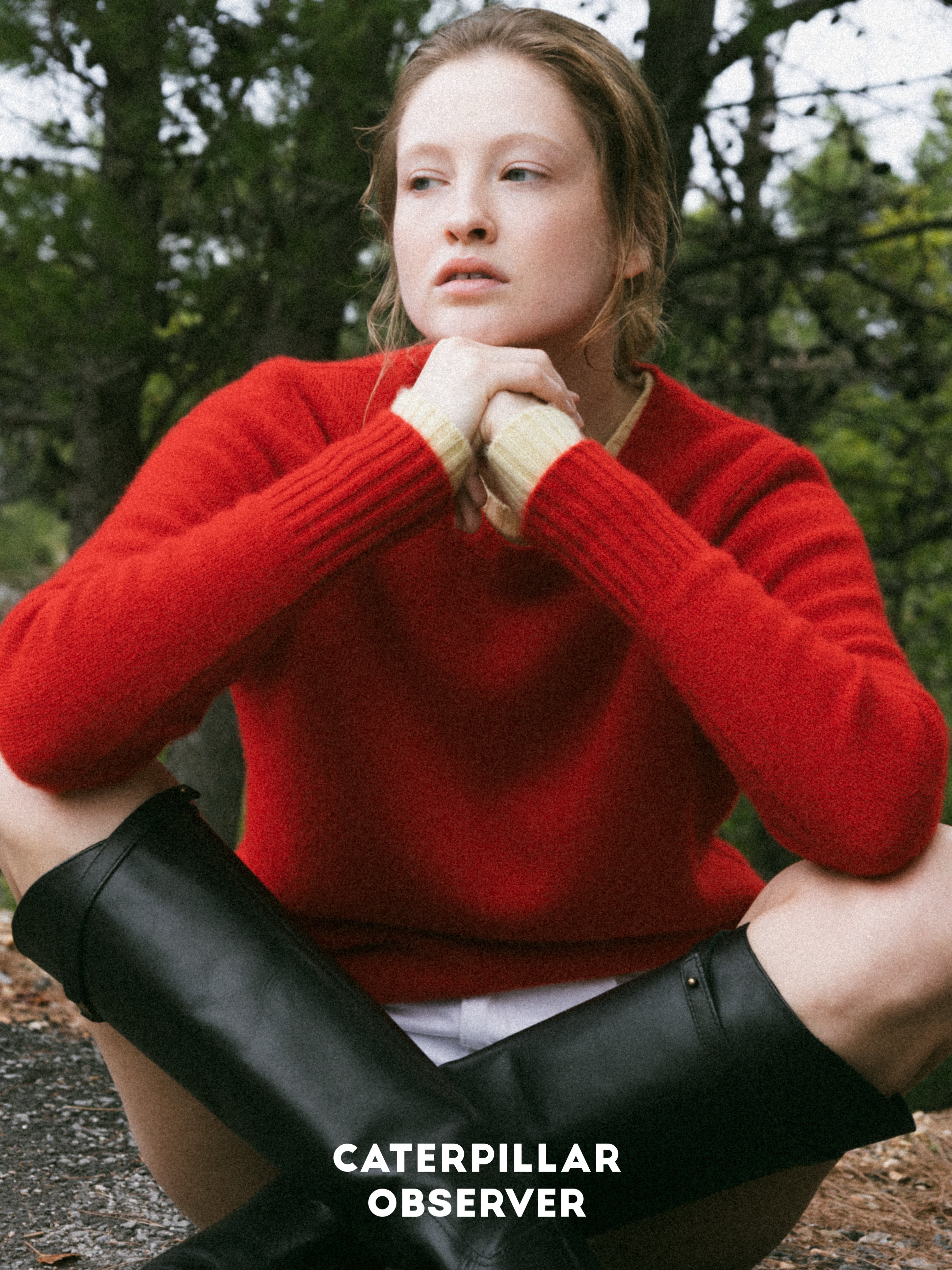 The Kalypso Sweater in Scarlet