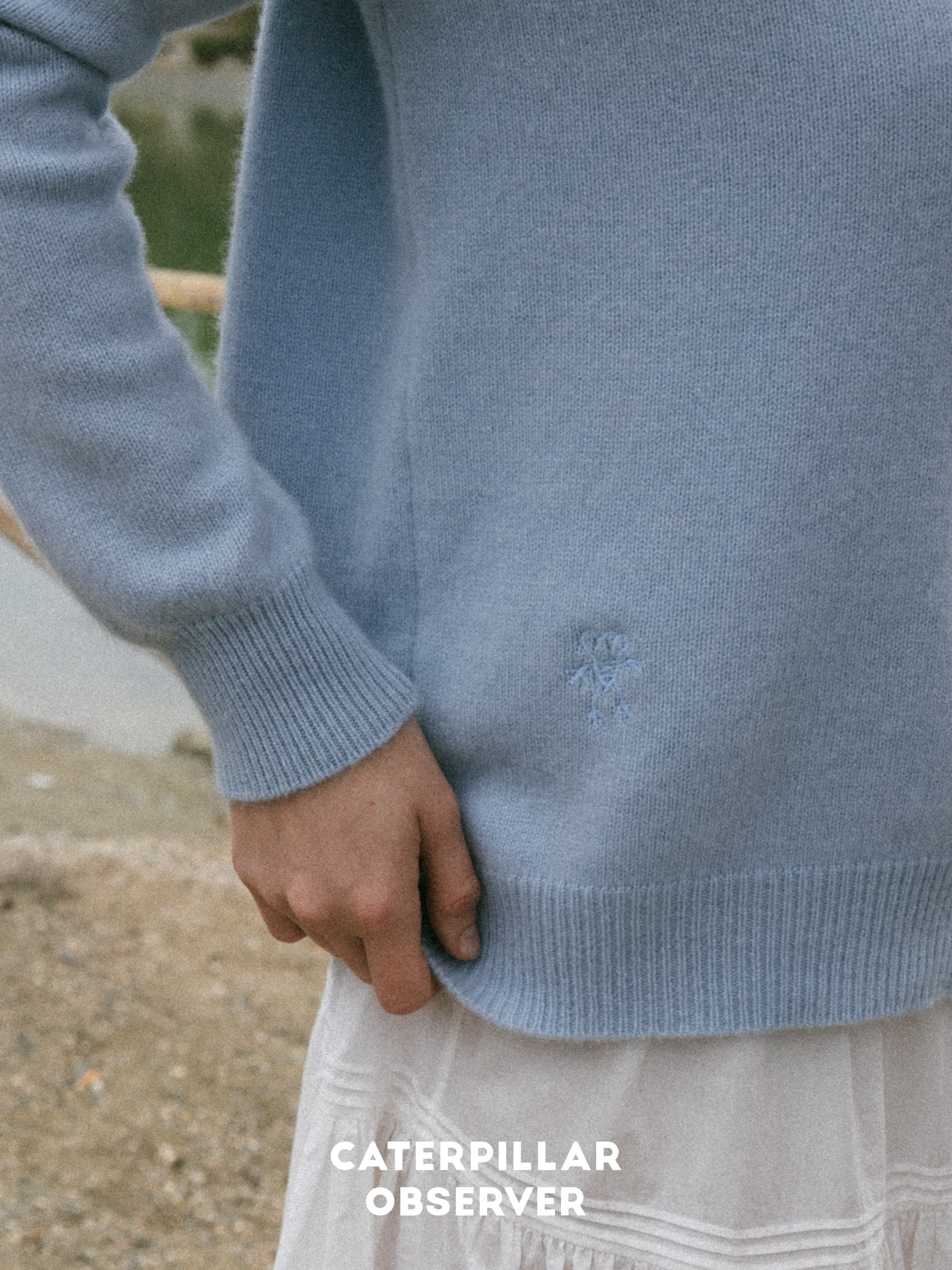 The Moka Sweater in Baby Blue
