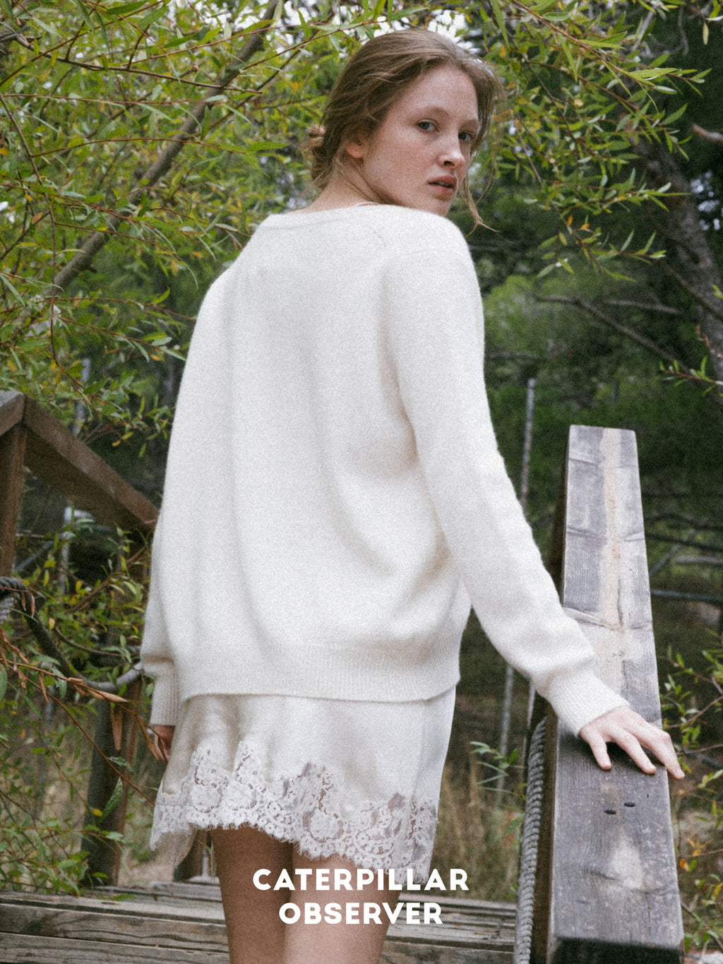 The Moka Sweater in Undyed White