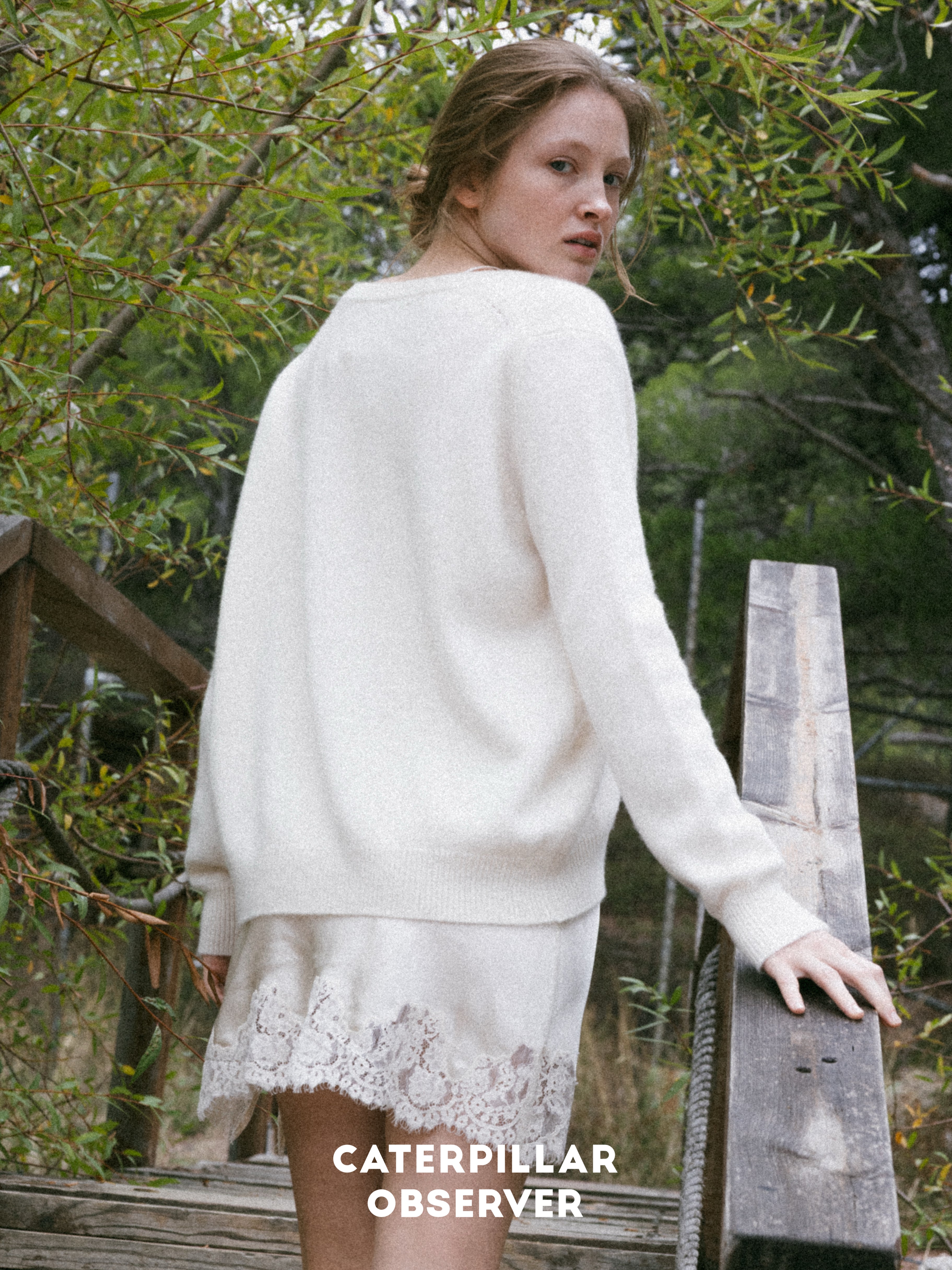 The Moka Sweater in Undyed White