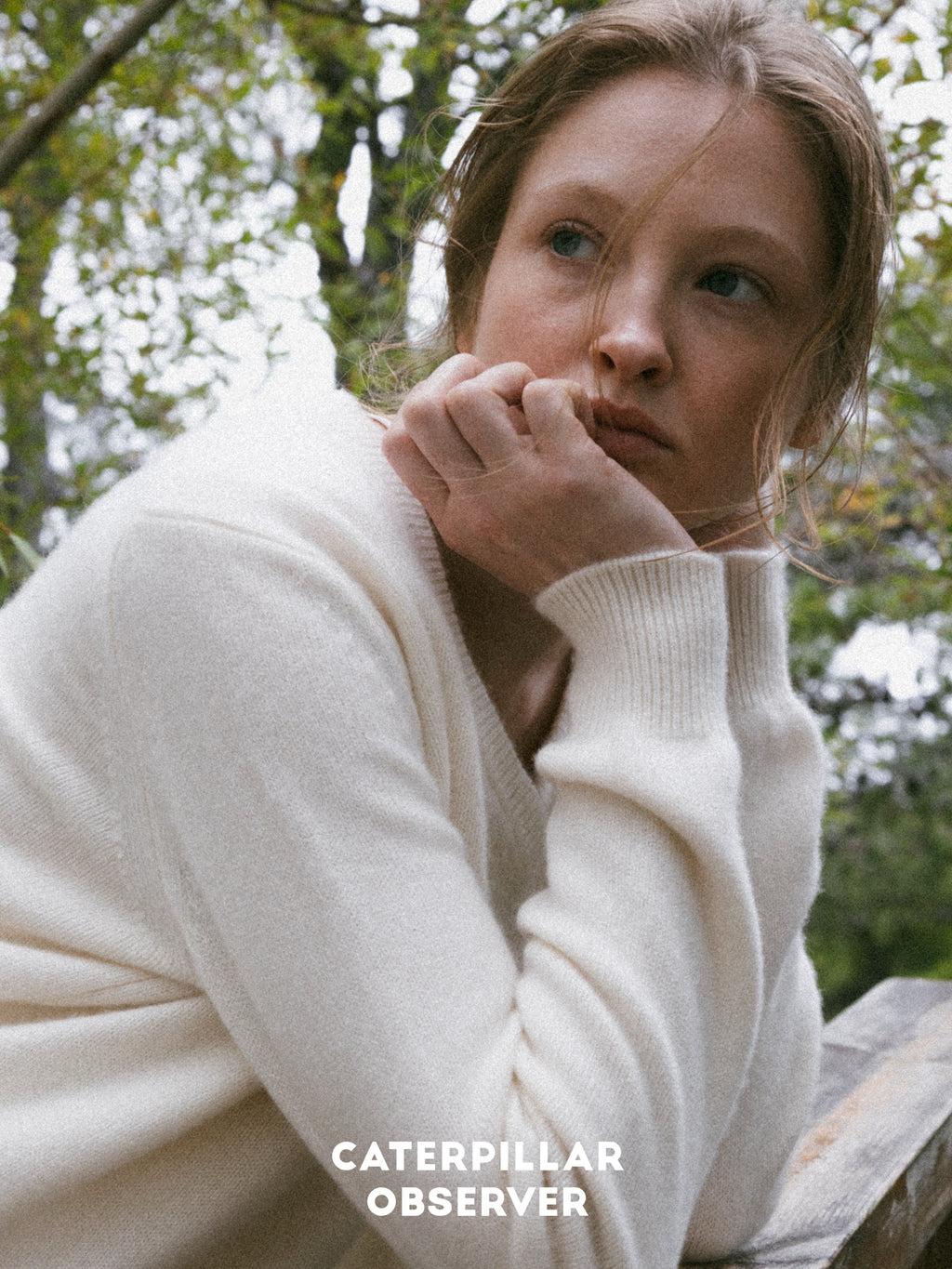 The Moka Sweater in Undyed White