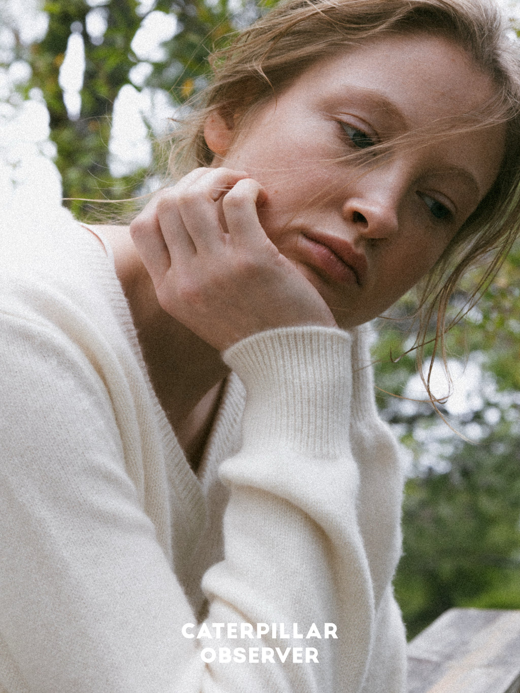 The Moka Sweater in Undyed White
