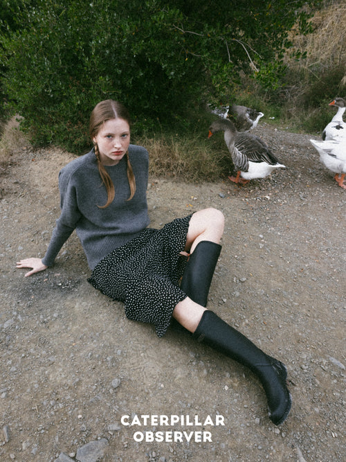 The Alexa Sweater in Charcoal