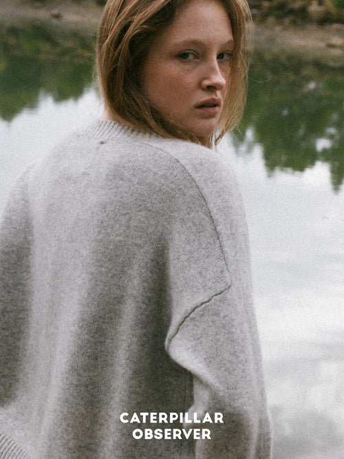 The Alexa Sweater in Mist Grey