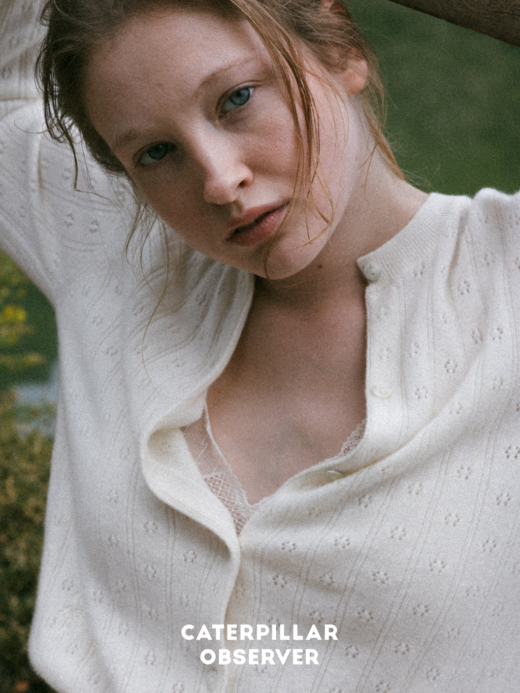The Lena Cardigan in Undyed White