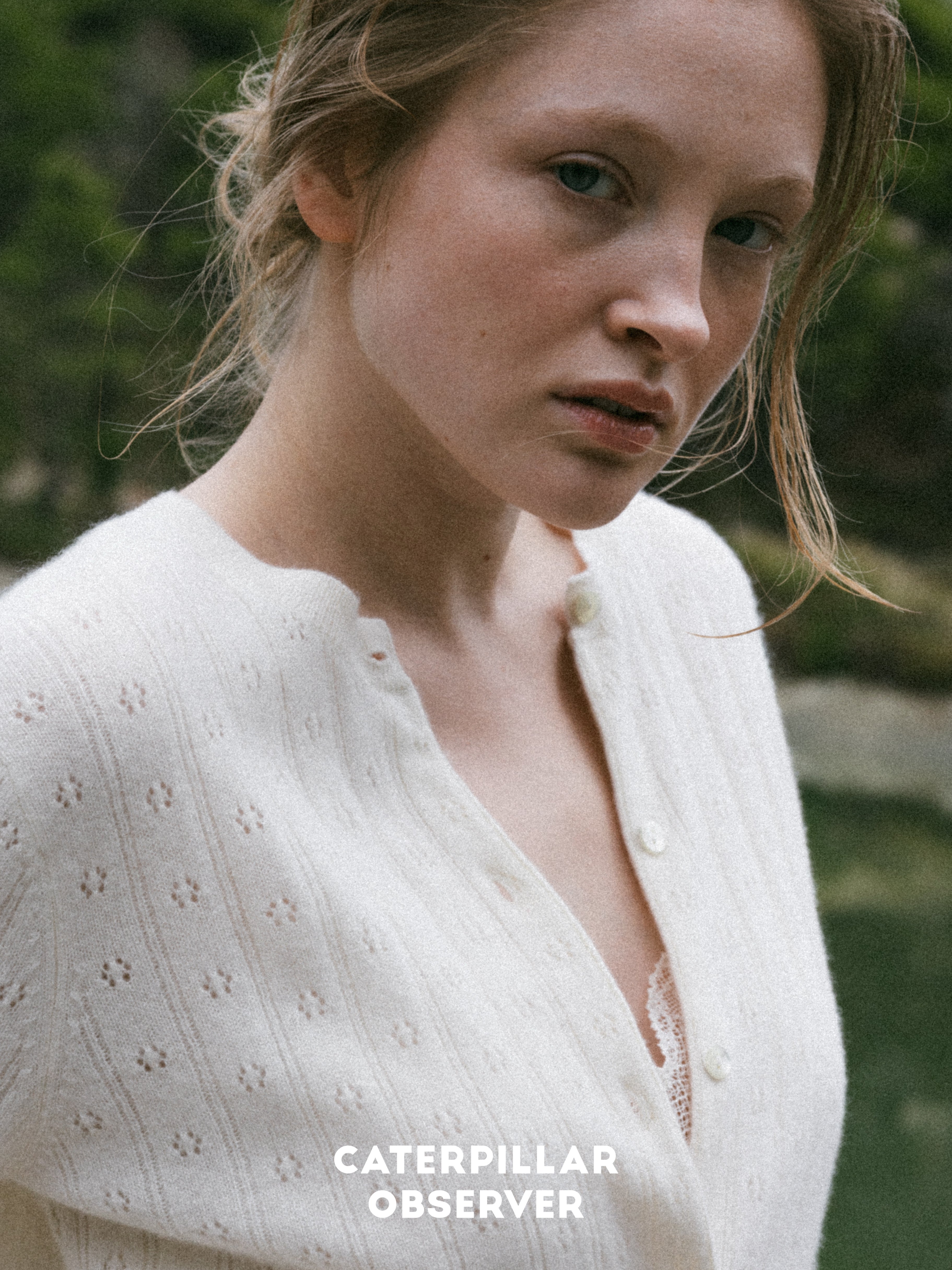 The Lena Cardigan in Undyed White