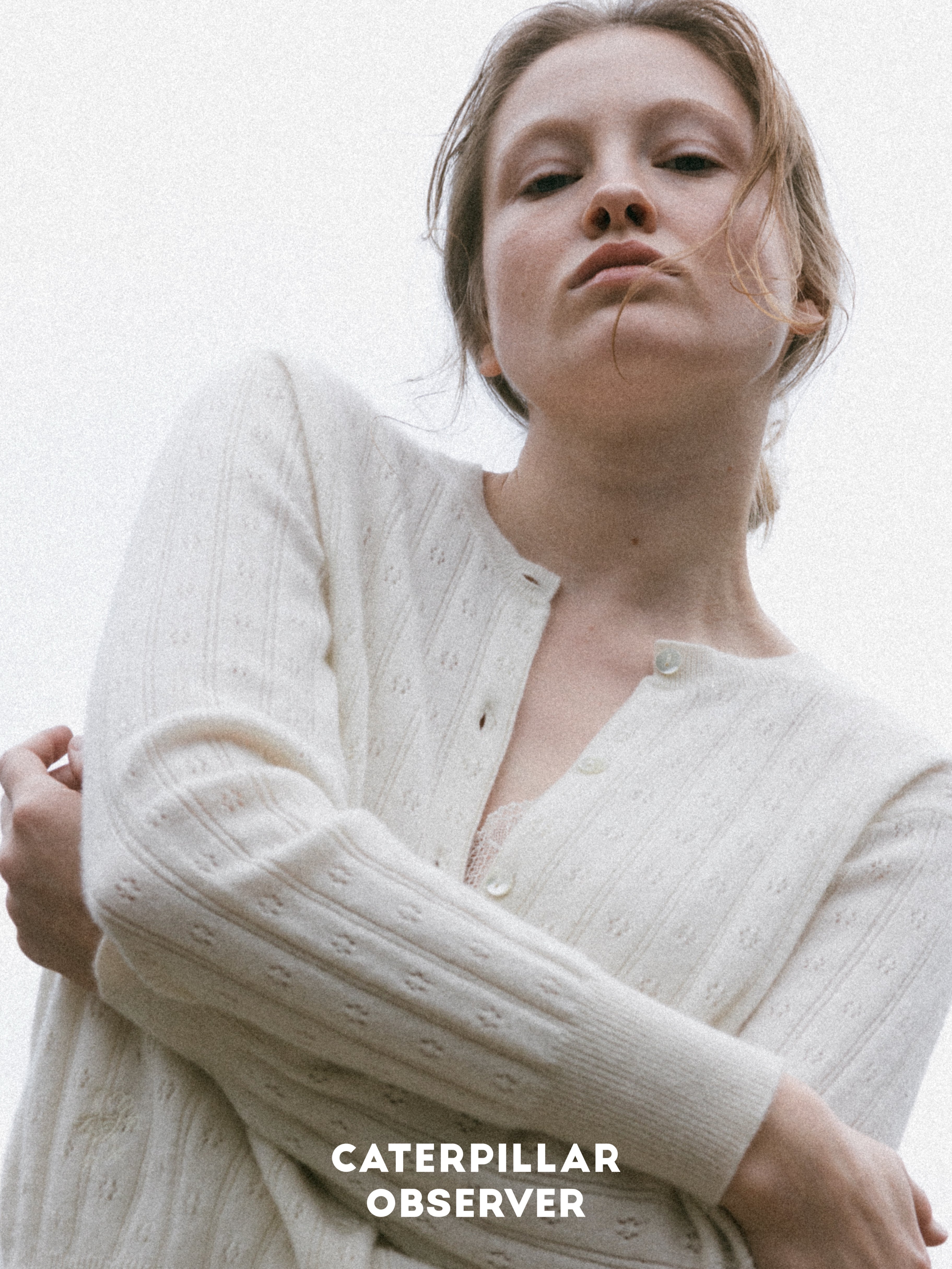 The Lena Cardigan in Undyed White