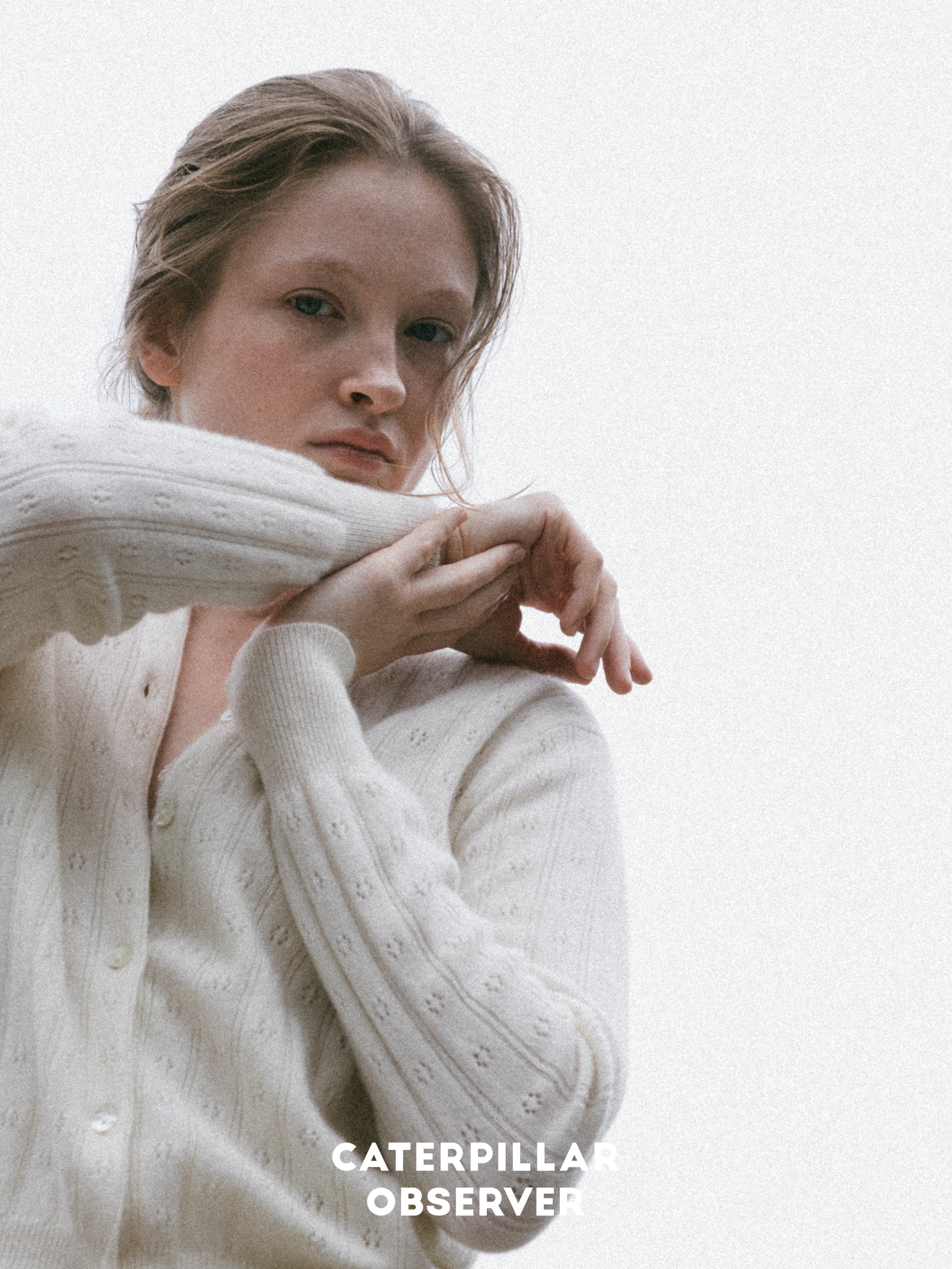 The Lena Cardigan in Undyed White