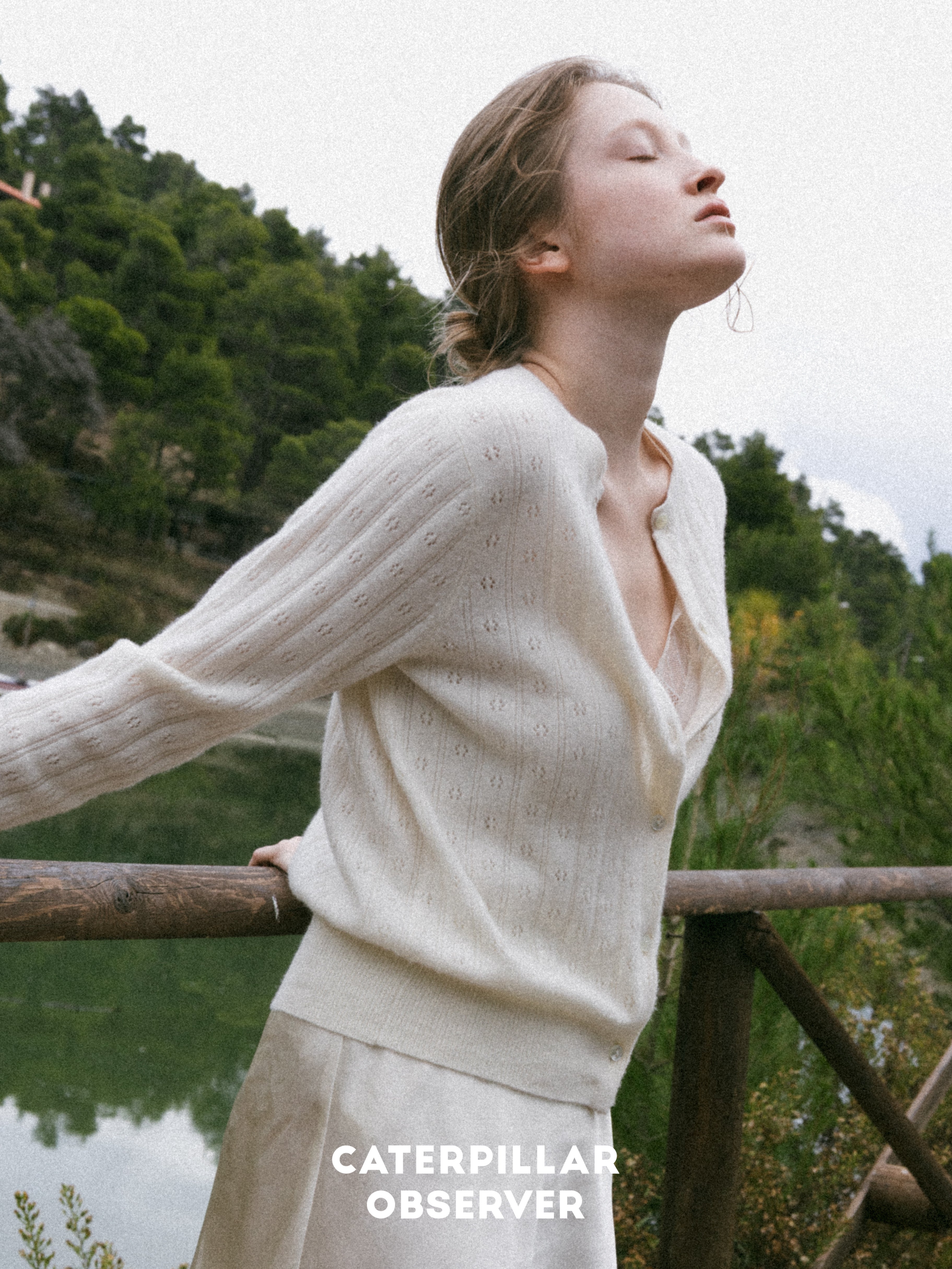 The Lena Cardigan in Undyed White