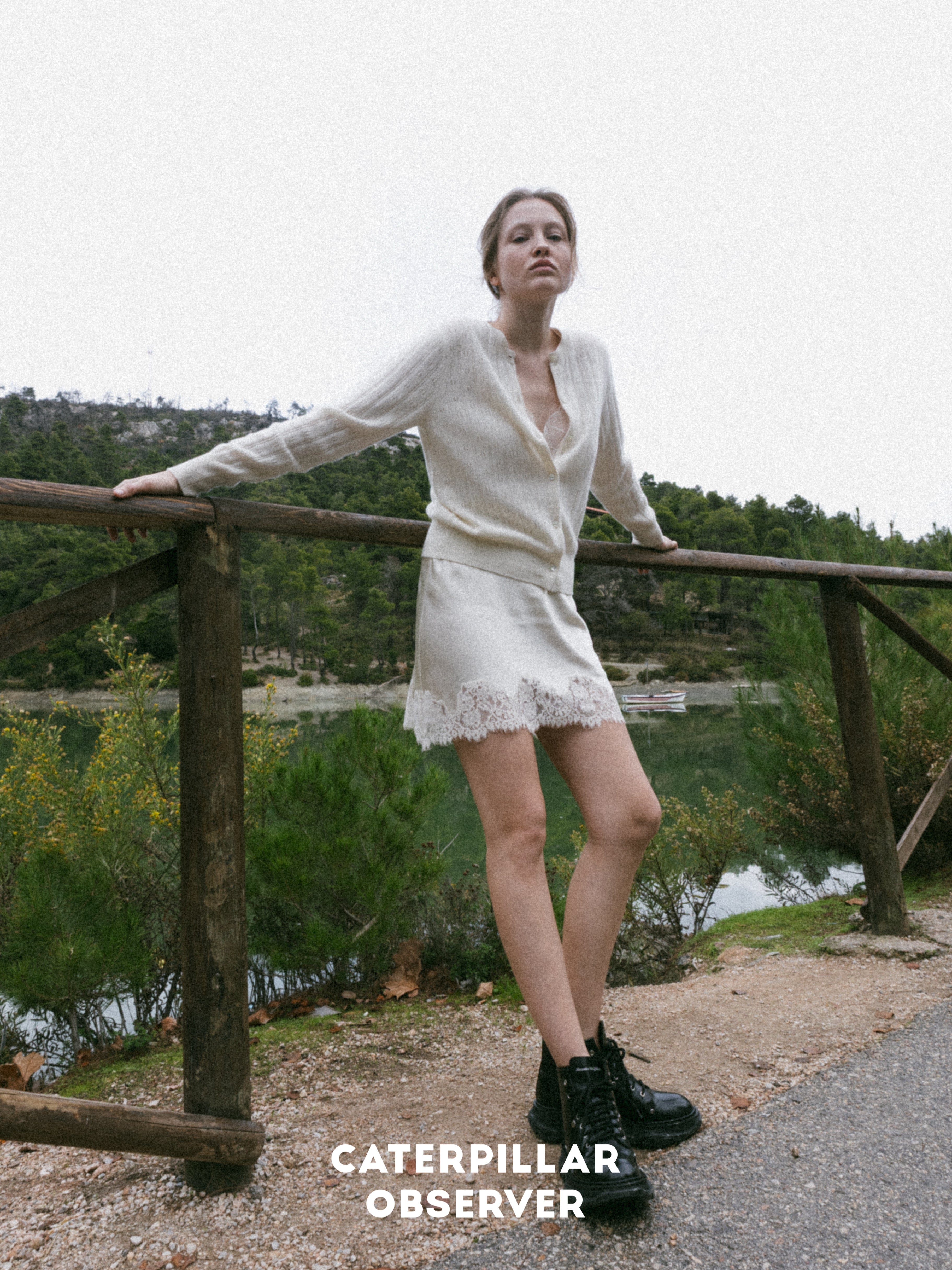 The Lena Cardigan in Undyed White