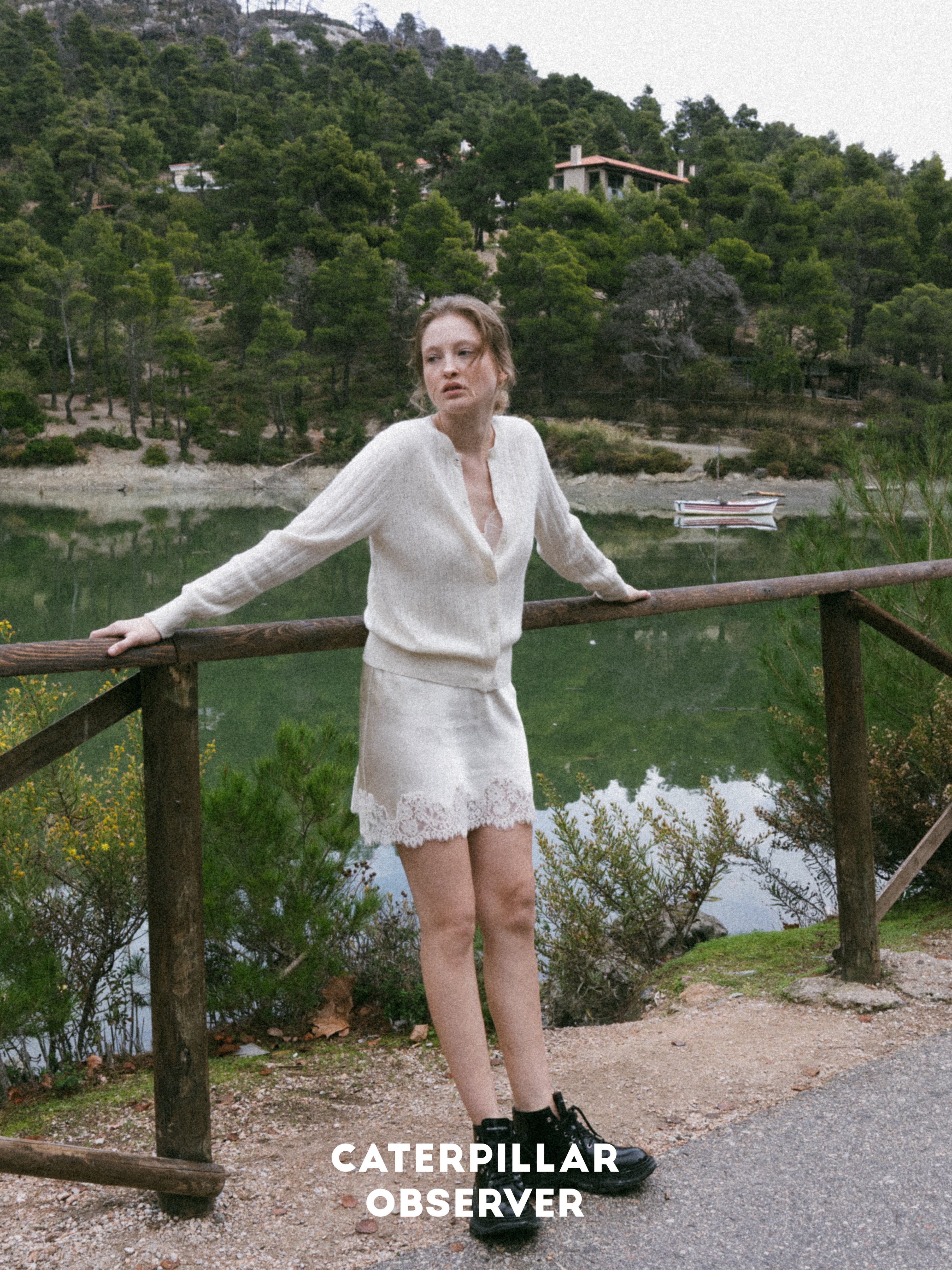 The Lena Cardigan in Undyed White