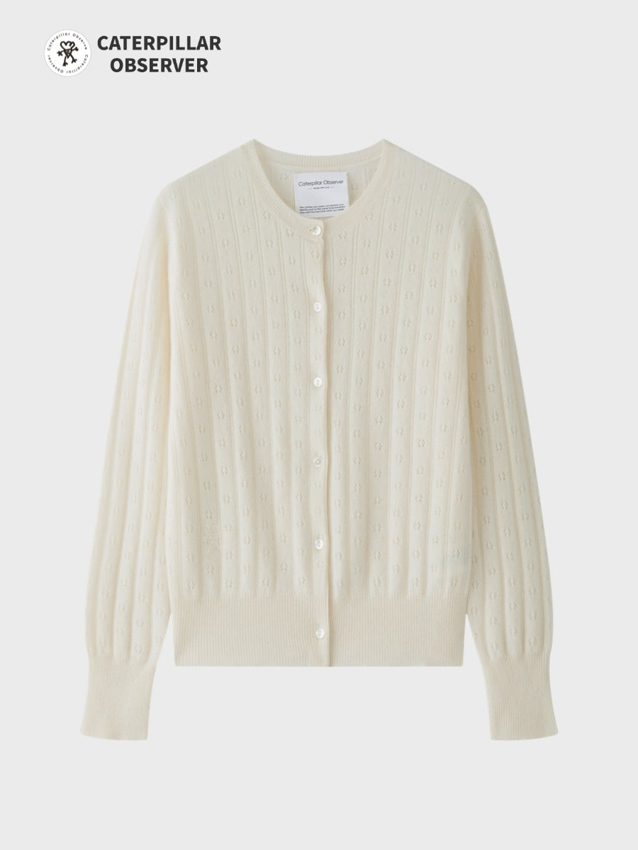 The Lena Cardigan in Undyed White
